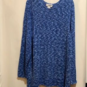 EASY SPIRIT TUNIC SWEATER MARBLED BLUES SZ 1X